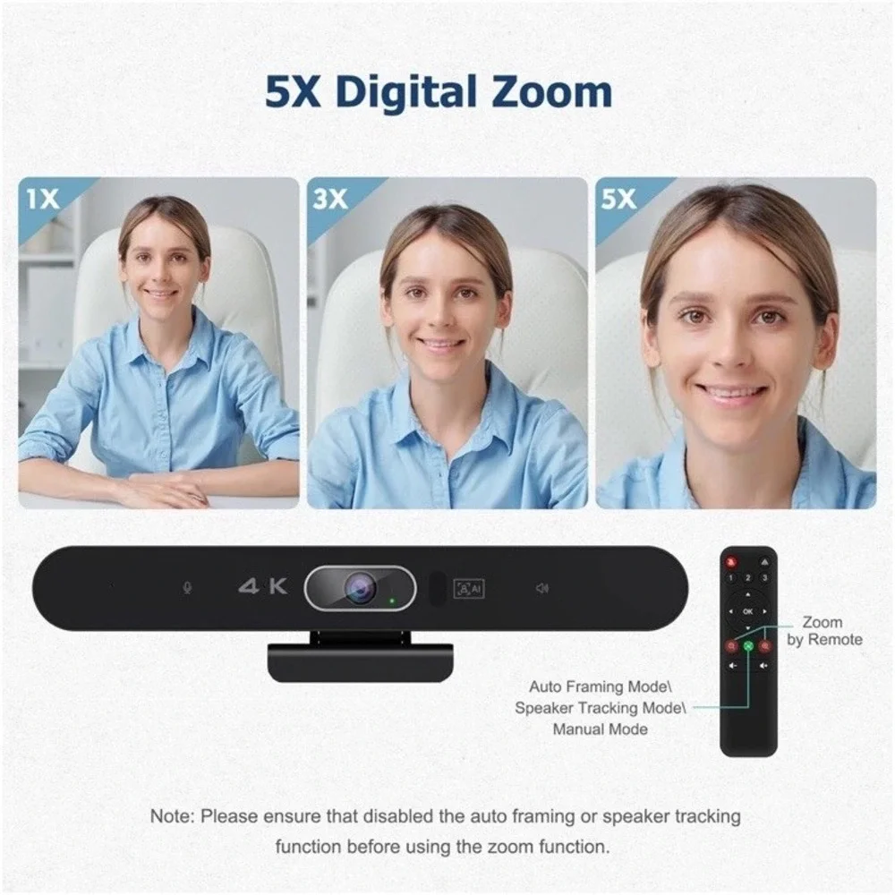 Polatab Conference Room Camera All In One 4k Webcome With Microphone And Speaker